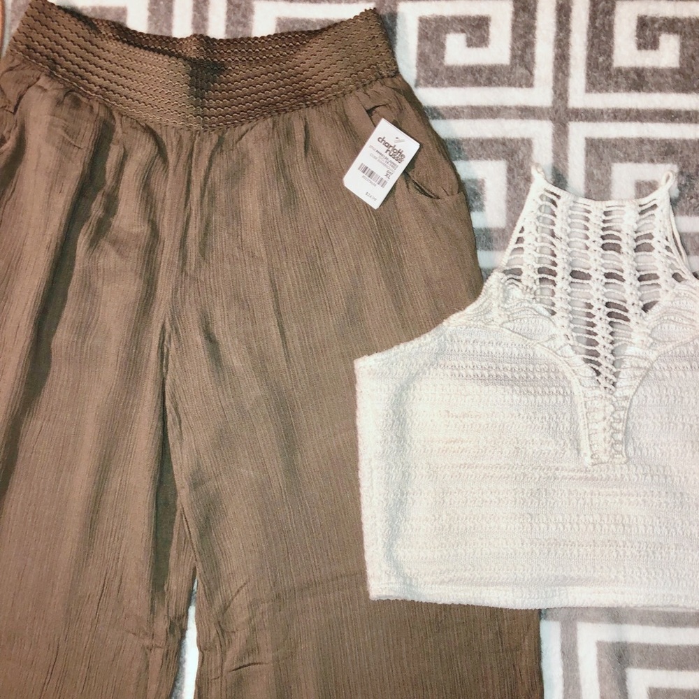 Olive Green Palazzo Pants
